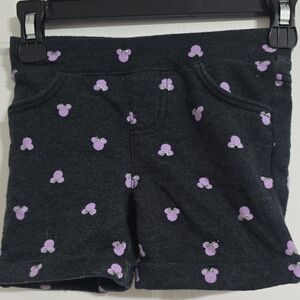 Disney Black and Purple Mickey Mouse Shorts